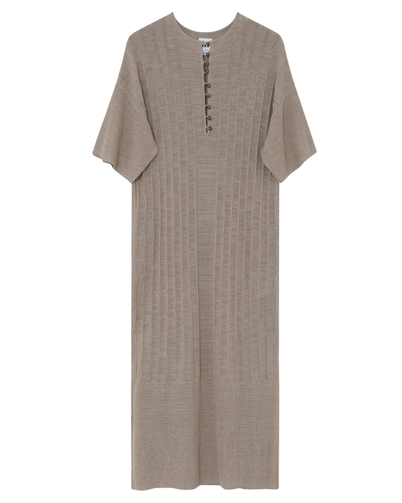Stellan Summer Linen kjole - Cobblestone